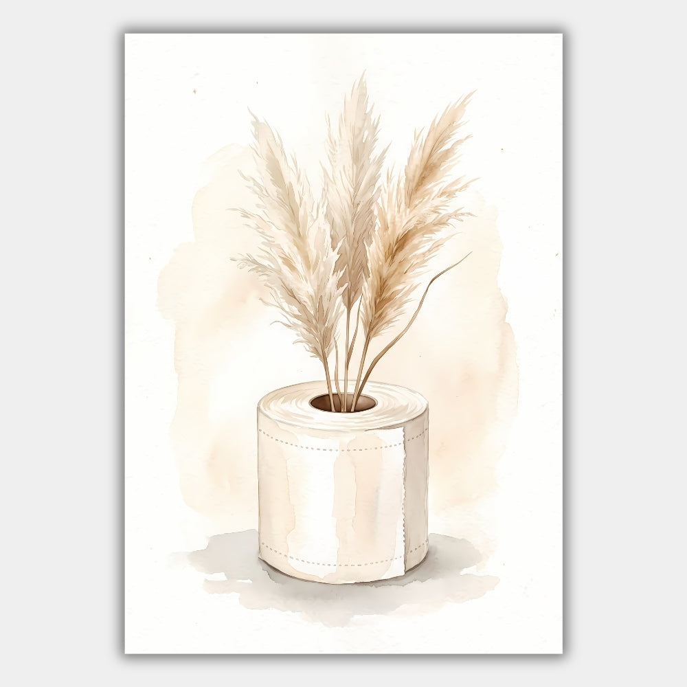 WC Pampasgras Boho Poster – Produktansicht 1