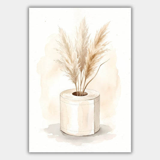 WC Pampasgras Boho Poster – Produktansicht 1