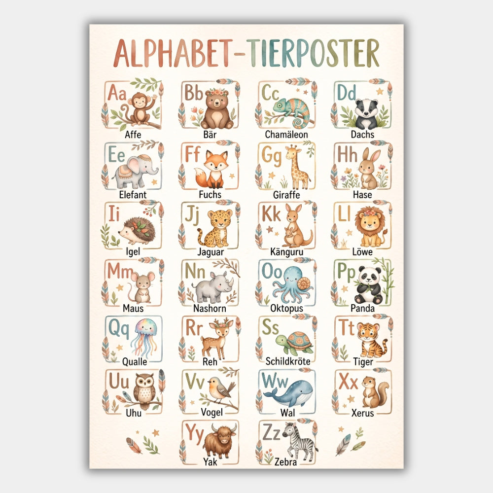ABC Tiere Poster – Produktansicht 1