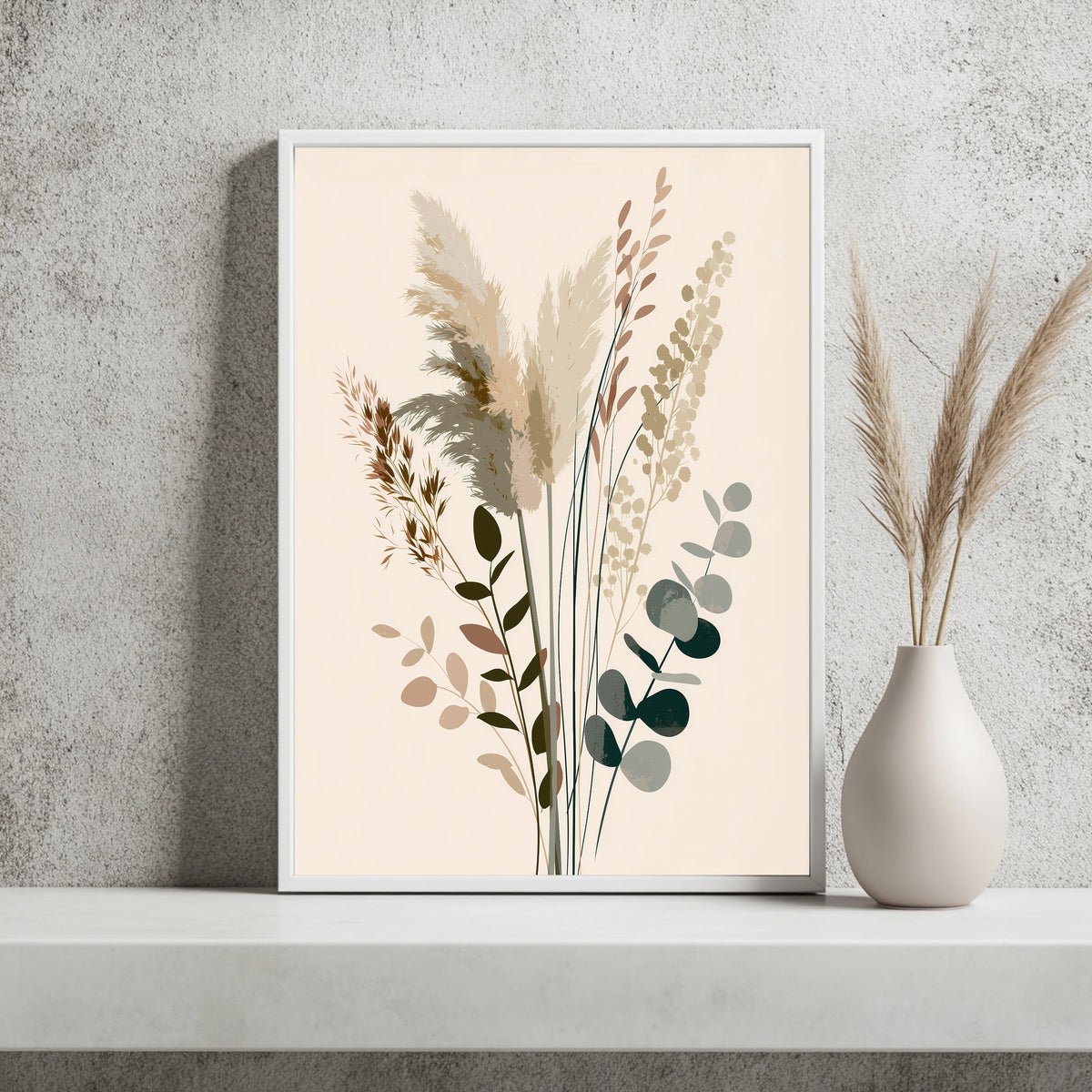 Pampasgras und Eukalyptus Poster – Produktansicht 2