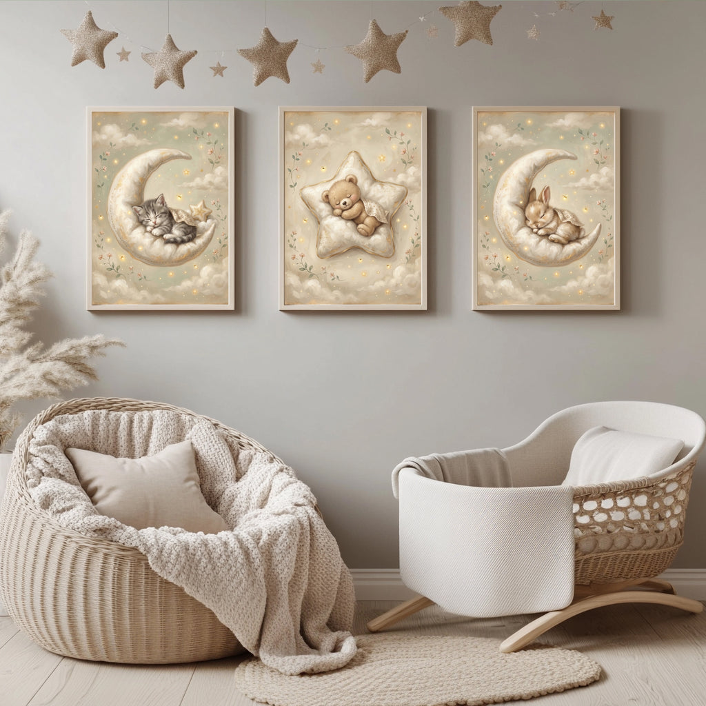 Schlafende Tiere Poster Set – Produktansicht 1
