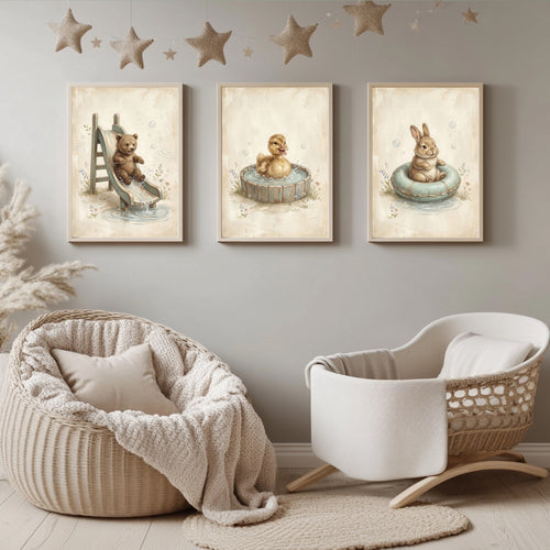 3er Wasser Tiere Poster Set – Produktansicht 1