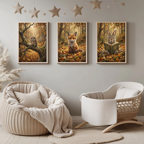 Waldtiere Fuchs Poster Set – Produktansicht 1