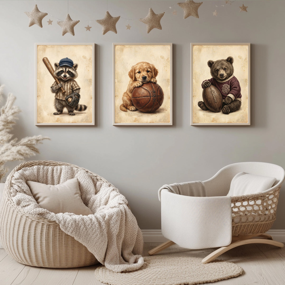 Sport Tiere 3er Poster Set – Produktansicht 1