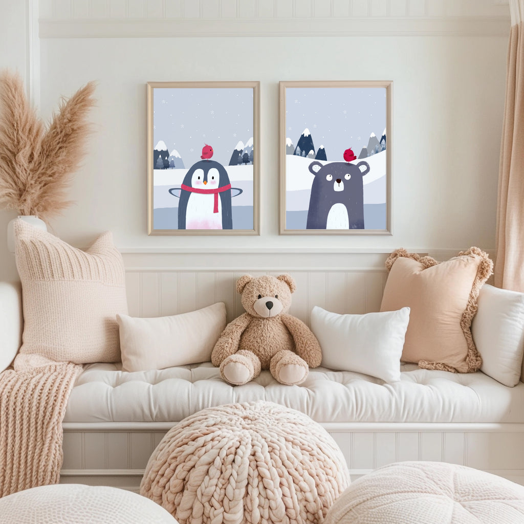 Pinguin & Bär Poster Set – Produktansicht 1