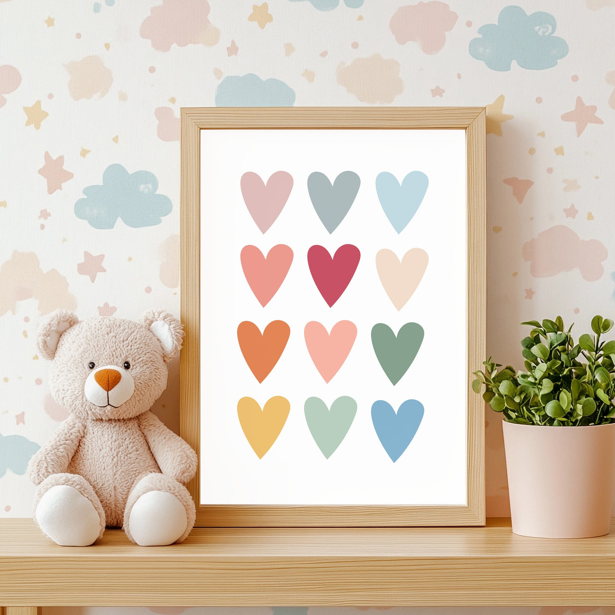 Regenbogen & Herzen Poster Set – Produktansicht 4