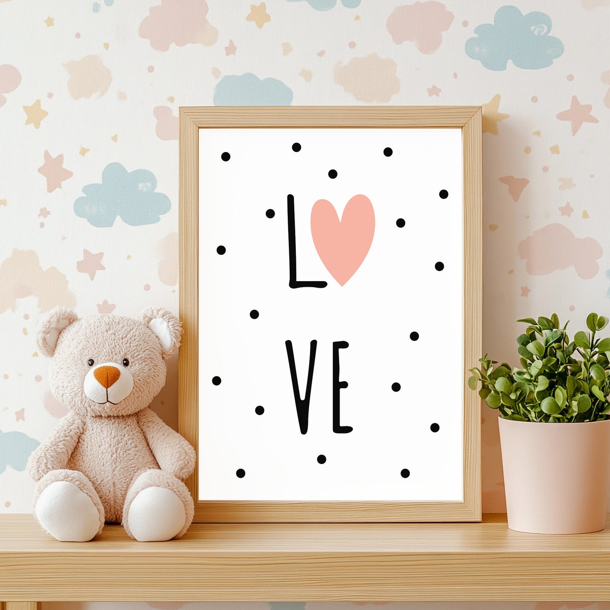 Regenbogen & Herzen Poster Set – Produktansicht 2