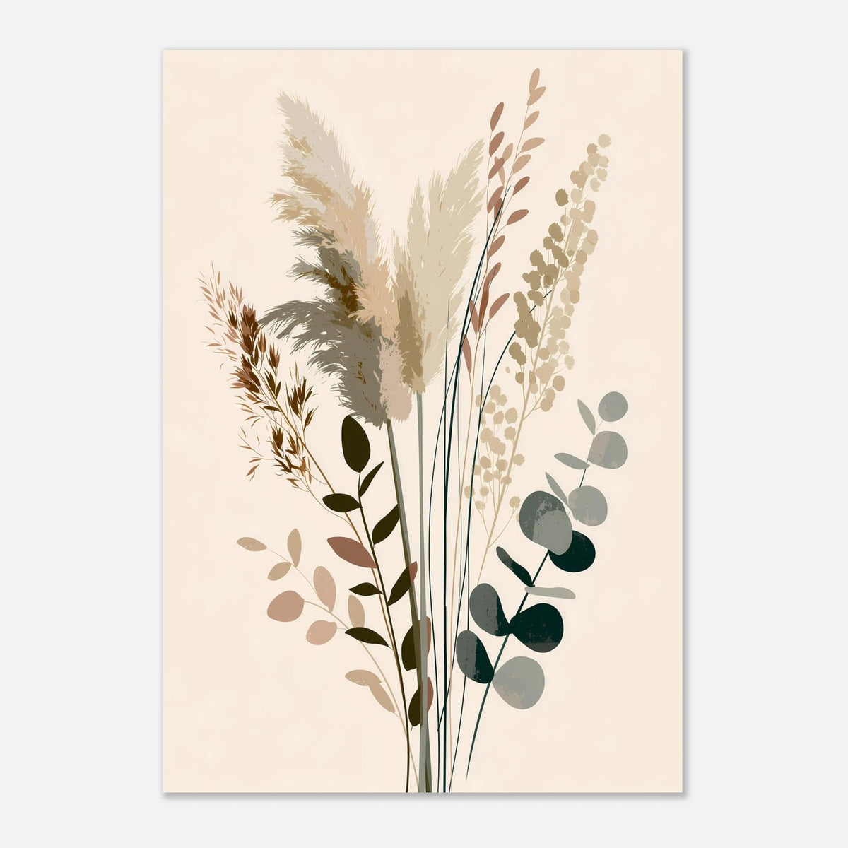 Pampasgras und Eukalyptus Poster – Produktansicht 3