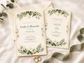 Personalisiertes Hochzeitspapeterie-Set aus Einladung und Informationskarte