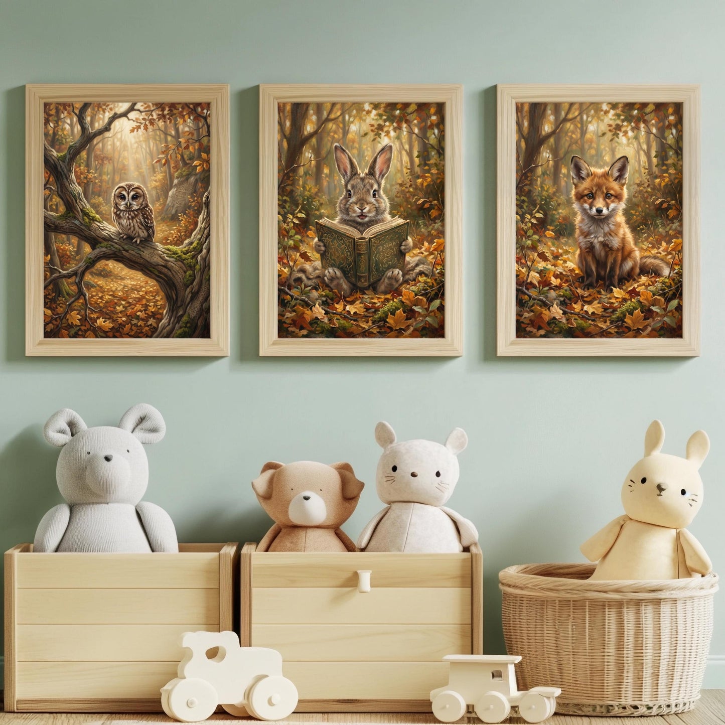 Waldtiere Kinderzimmer Poster Set Fuchs