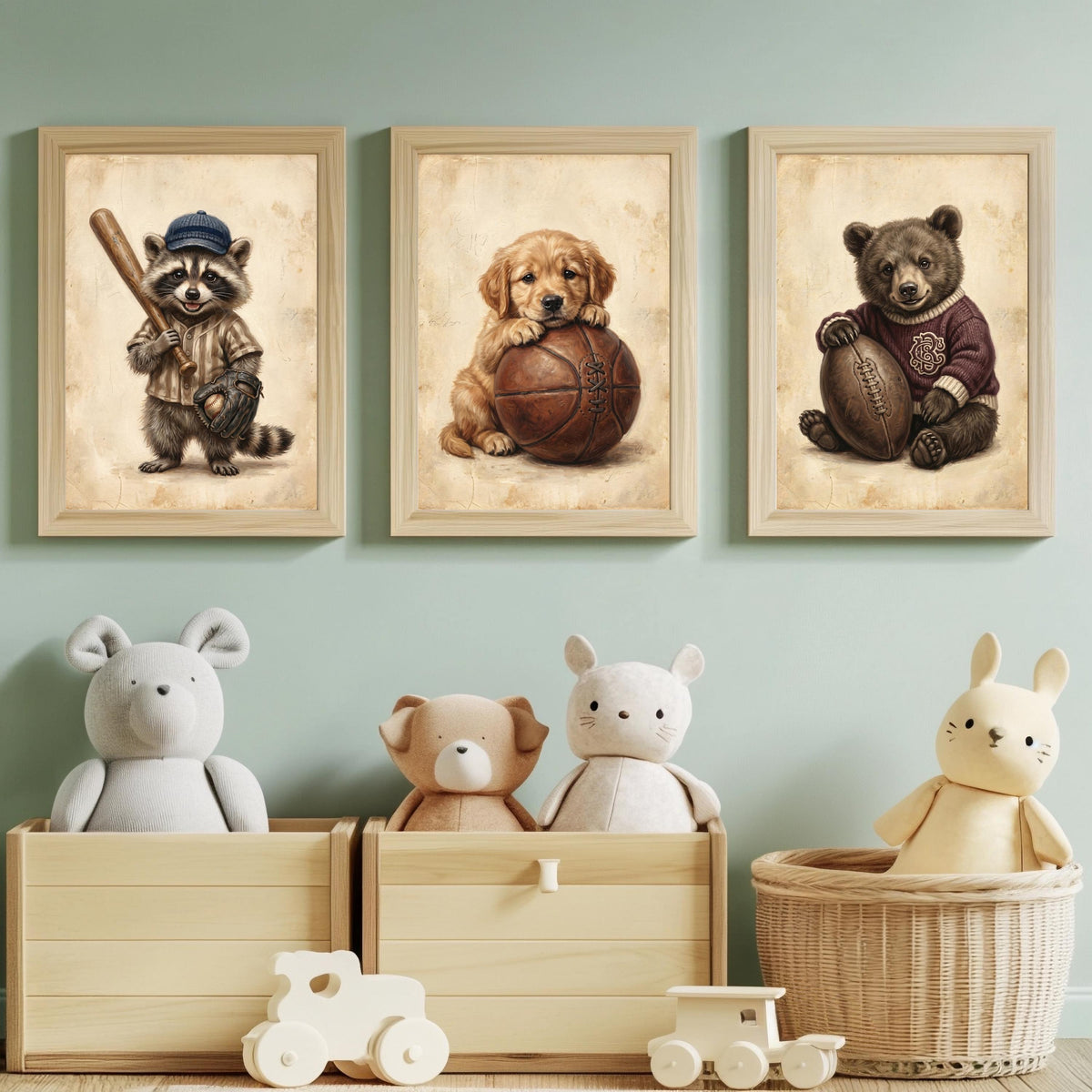 Sport Tiere 3er Poster Set – Produktansicht 2