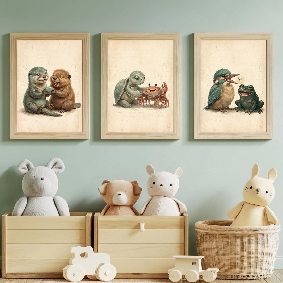 3er Tierfreunde Poster Set – Produktansicht 2