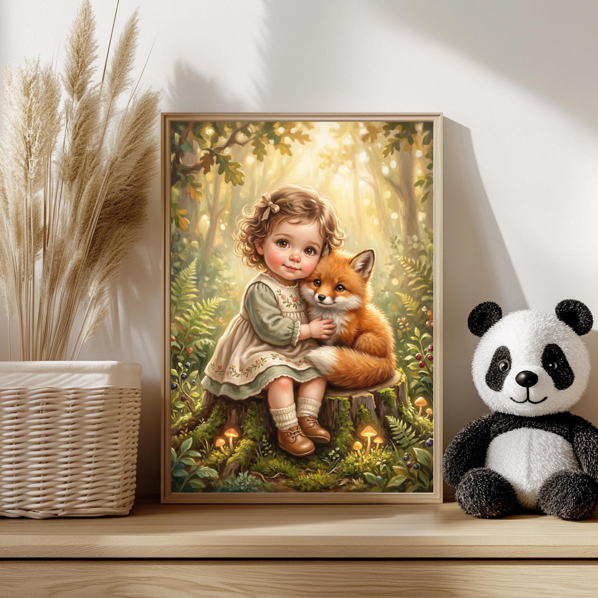 Mädchenzimmer Kind mit Fuchs Poster – Produktansicht 2