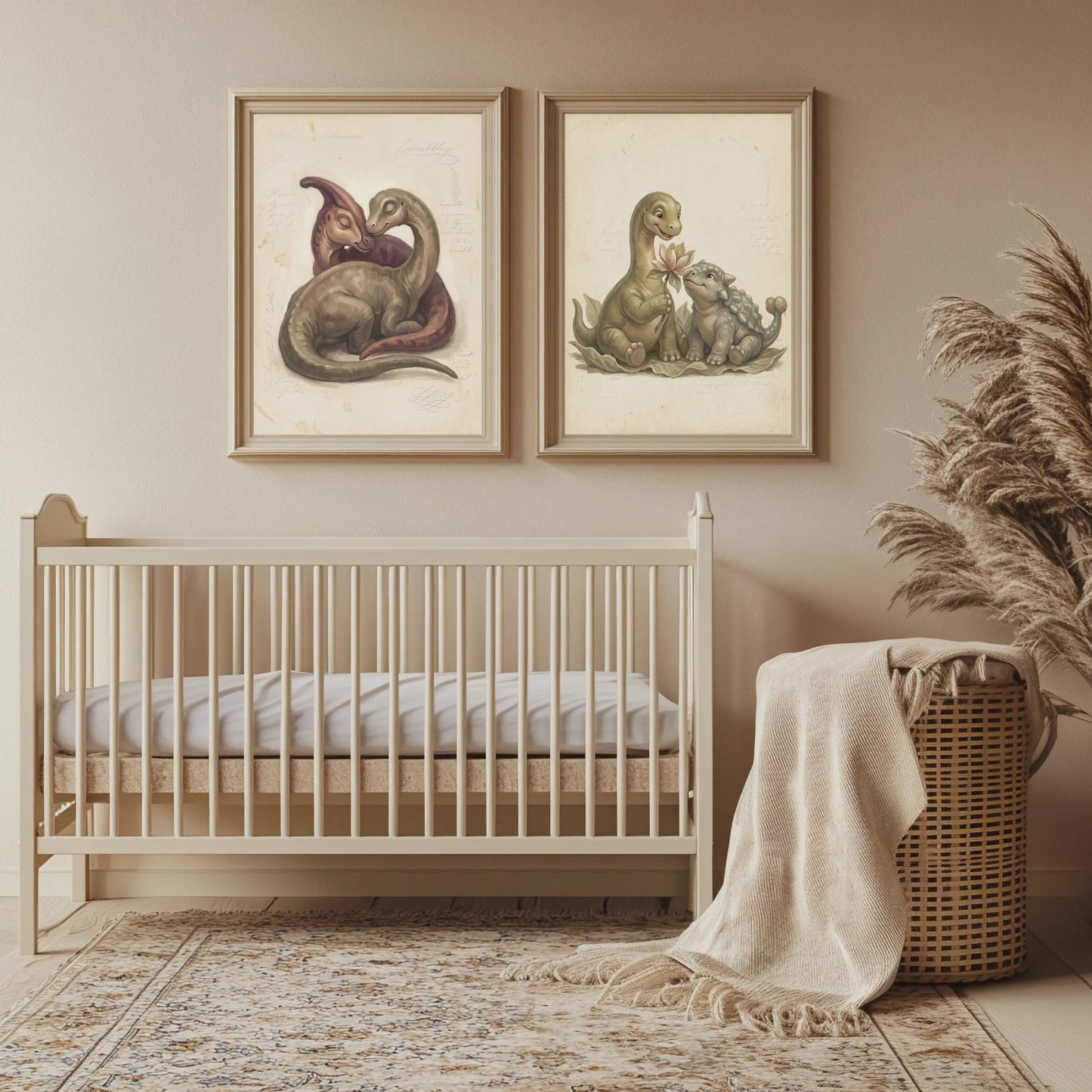 Dino Poster Set Kinderzimmer 6er