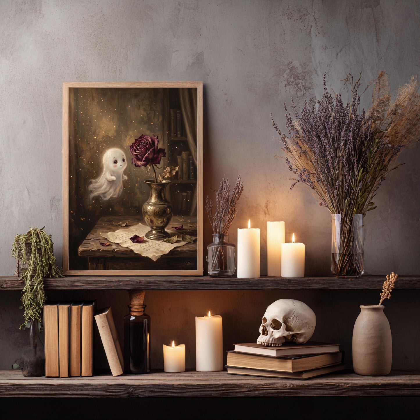 Geist Poster Dark Academia Wandbild Gothic