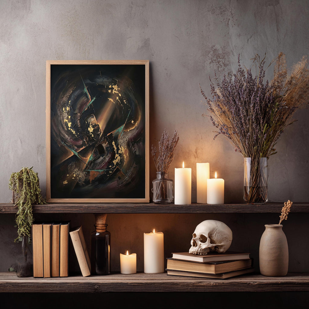 Abstrakter Goldkreis Poster – Produktansicht 4