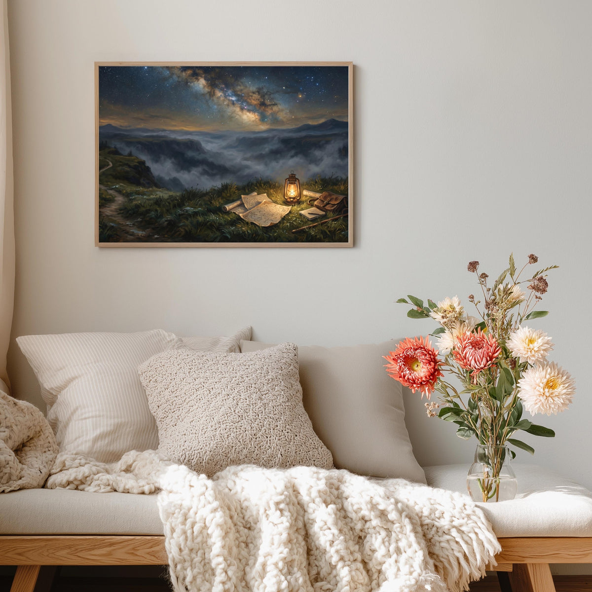 Sternenhimmel Berge Poster – Produktansicht 4