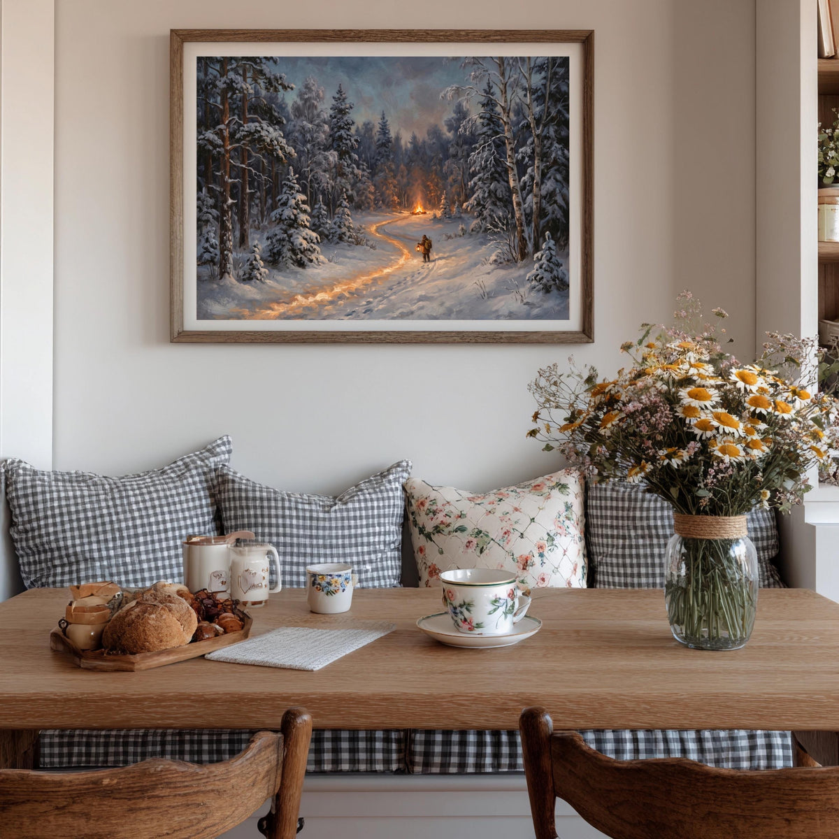 Winterwald Schneelandschaft Poster – Produktansicht 2