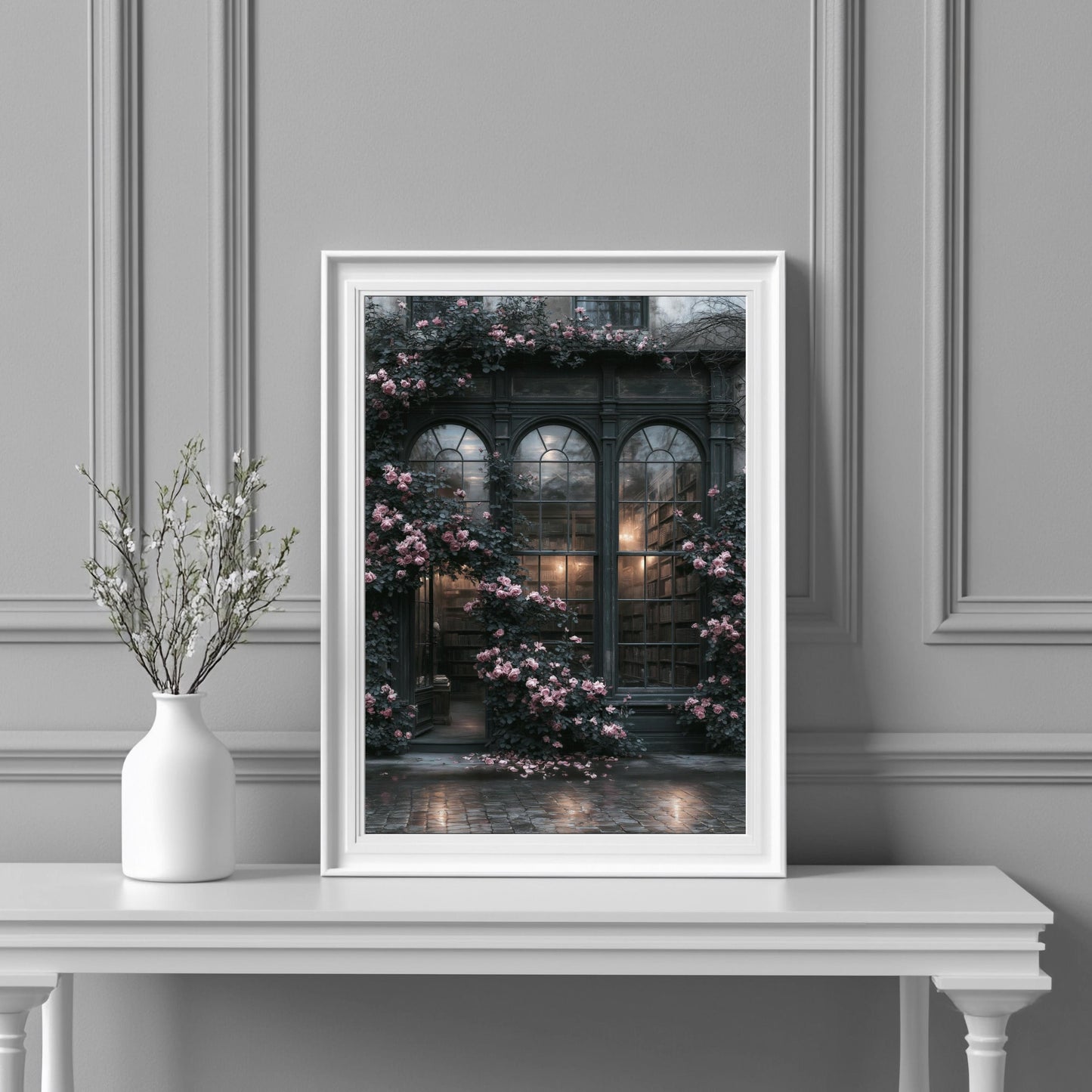 Dark Academia Bibliothek Poster, Gothic