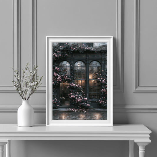 Dark Academia Bibliothek Poster, Gothic