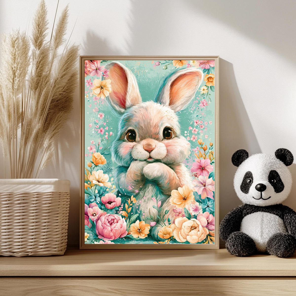 Tierbaby Blumen Wählbar Poster – Produktansicht 2