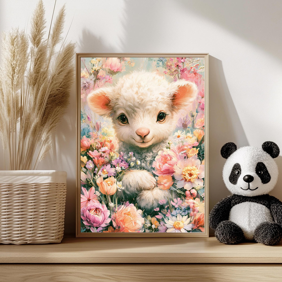 Tierbaby Blumen Wählbar Poster – Produktansicht 4