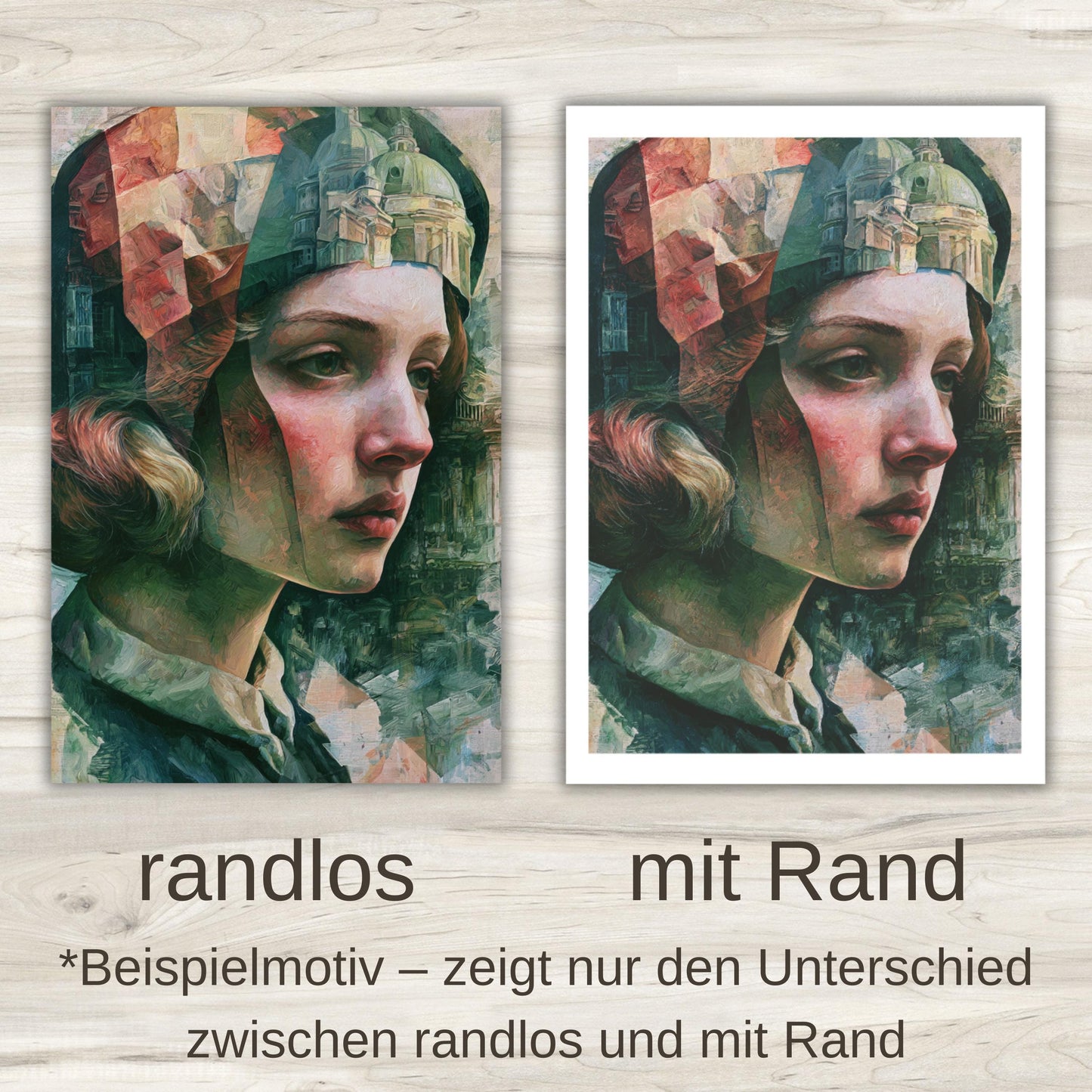 Surreales Porträt Poster Mann mit Buch