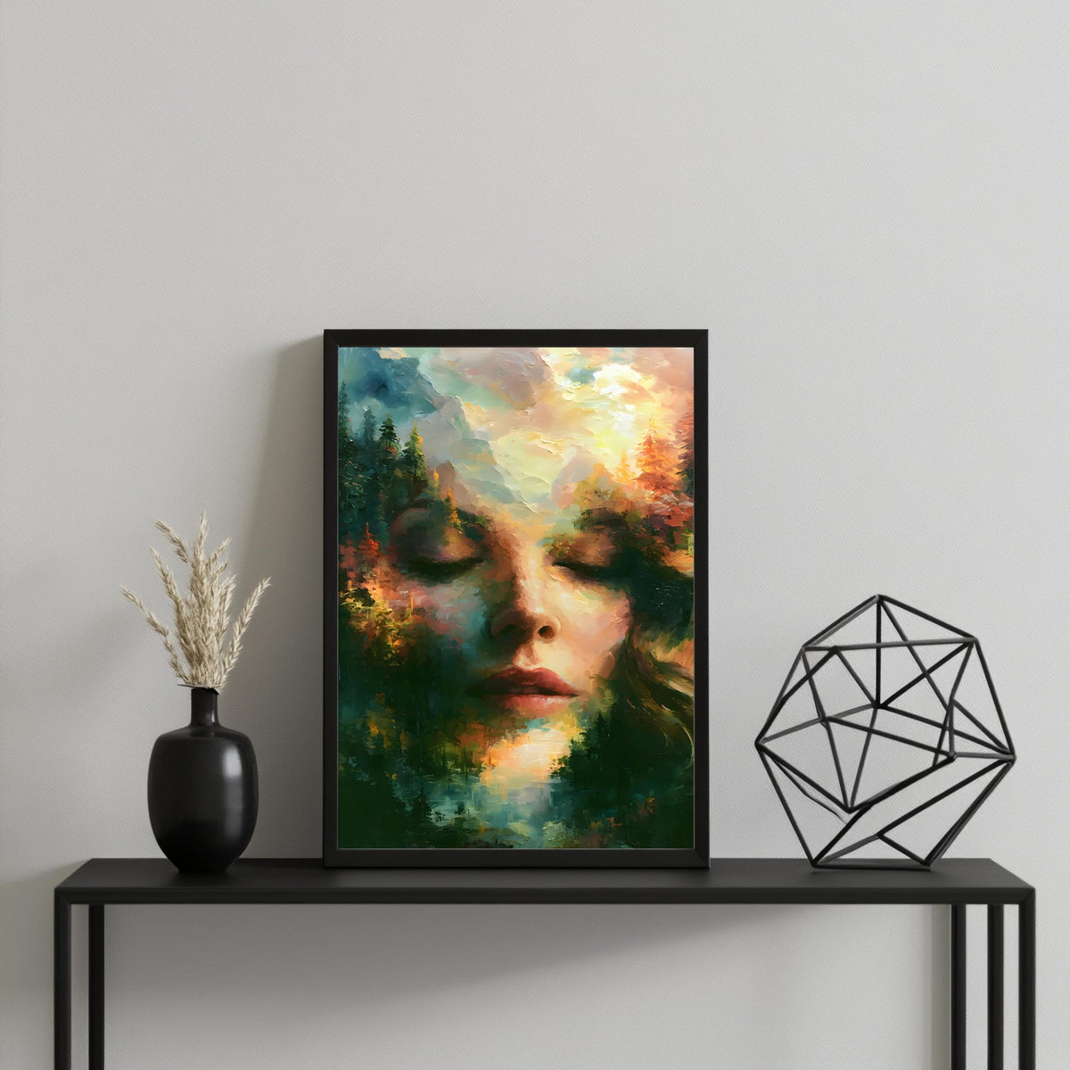Surreales Waldgesicht Poster – Produktansicht 3