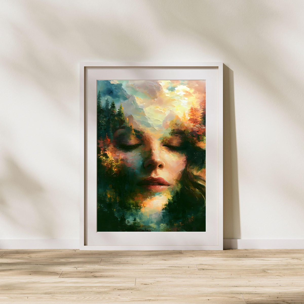 Surreales Waldgesicht Poster – Produktansicht 2