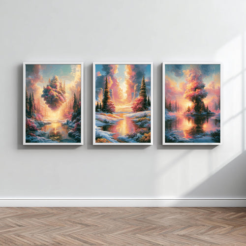 Winterwald Fantasy Poster Set – Produktansicht 1