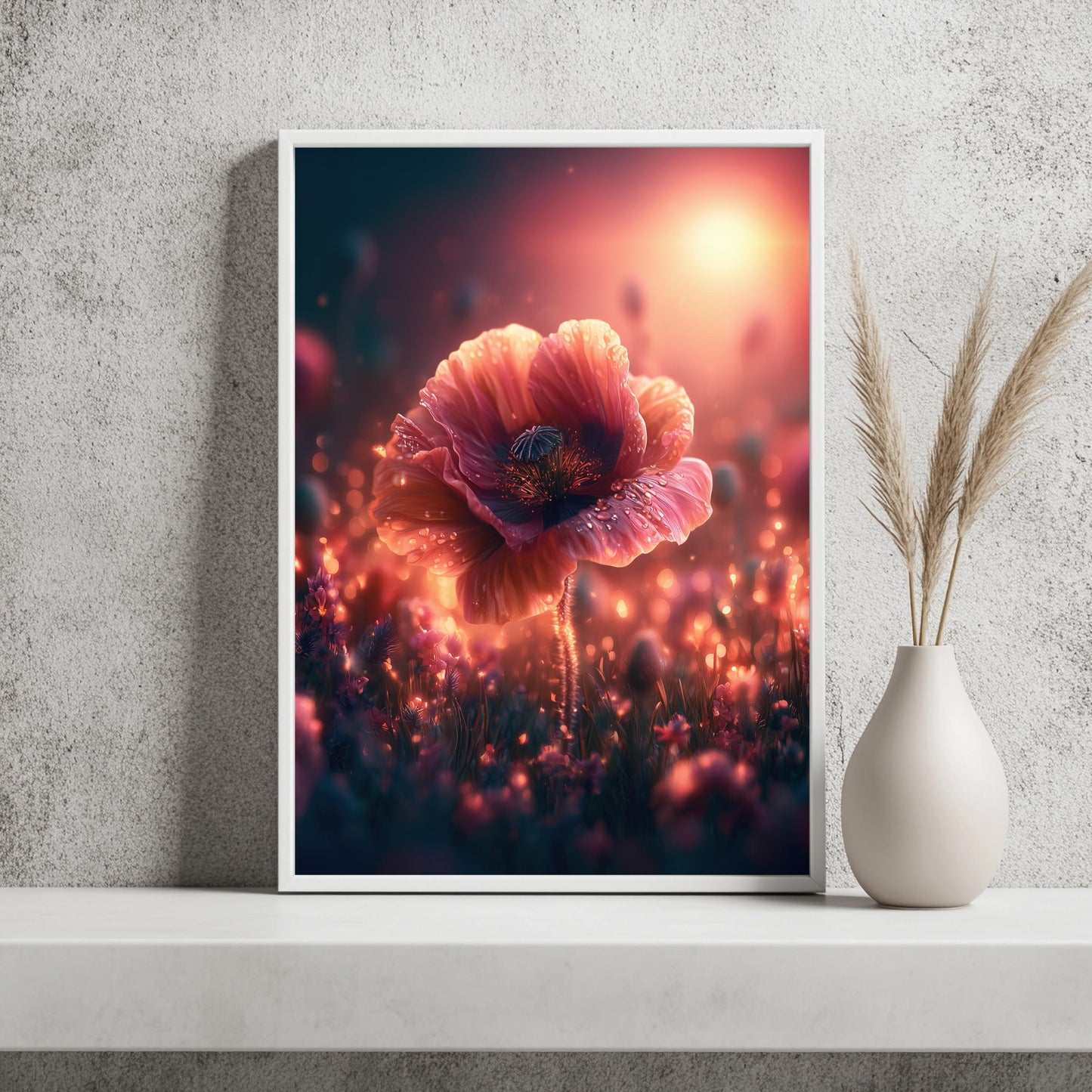 Botanik Poster Set Blumen Wandkunst