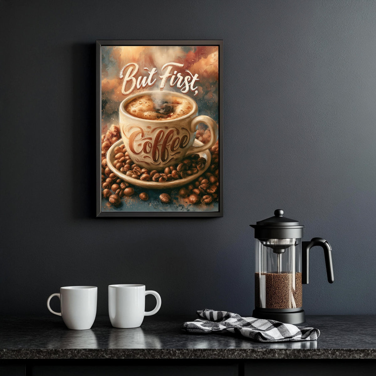 But First Coffee Kaffee Poster – Produktansicht 3