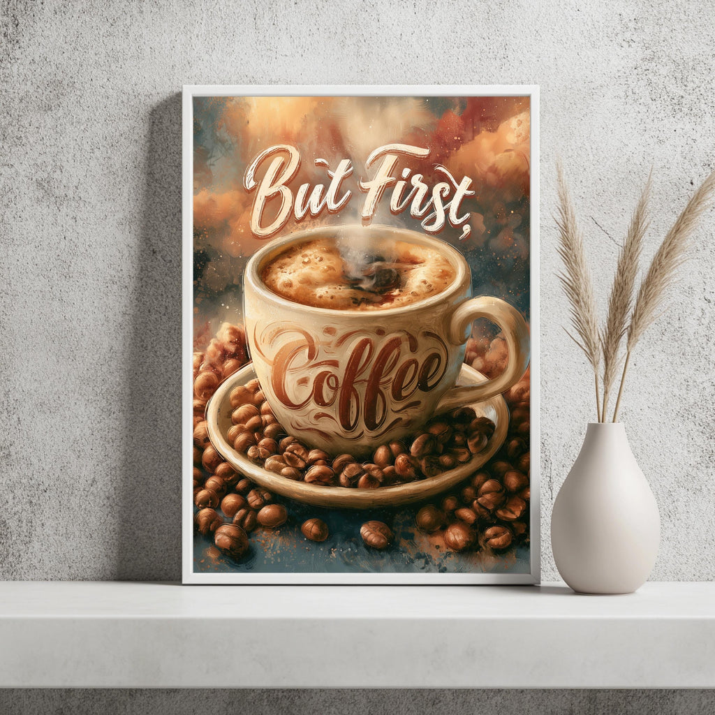 But First Coffee Kaffee Poster – Produktansicht 2