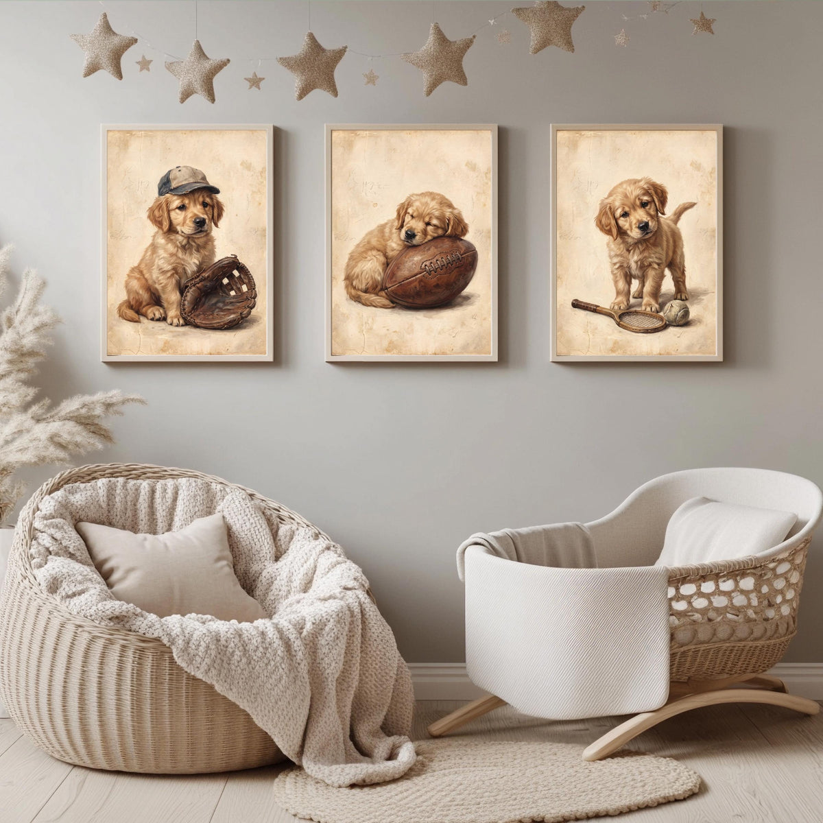 Golden Retriever Sport Poster Set – Produktansicht 1