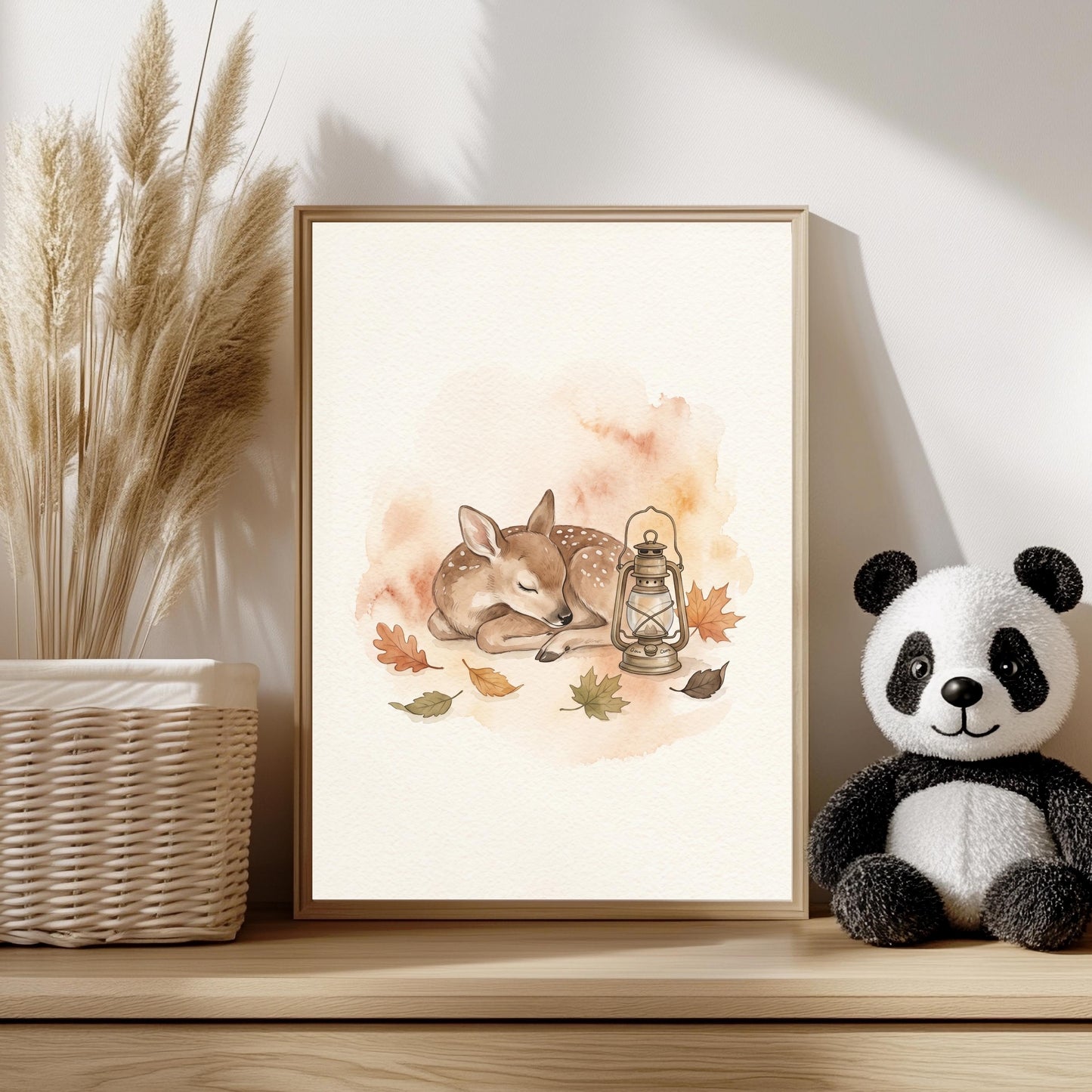 Herbst Waldtiere Poster Set Aquarell