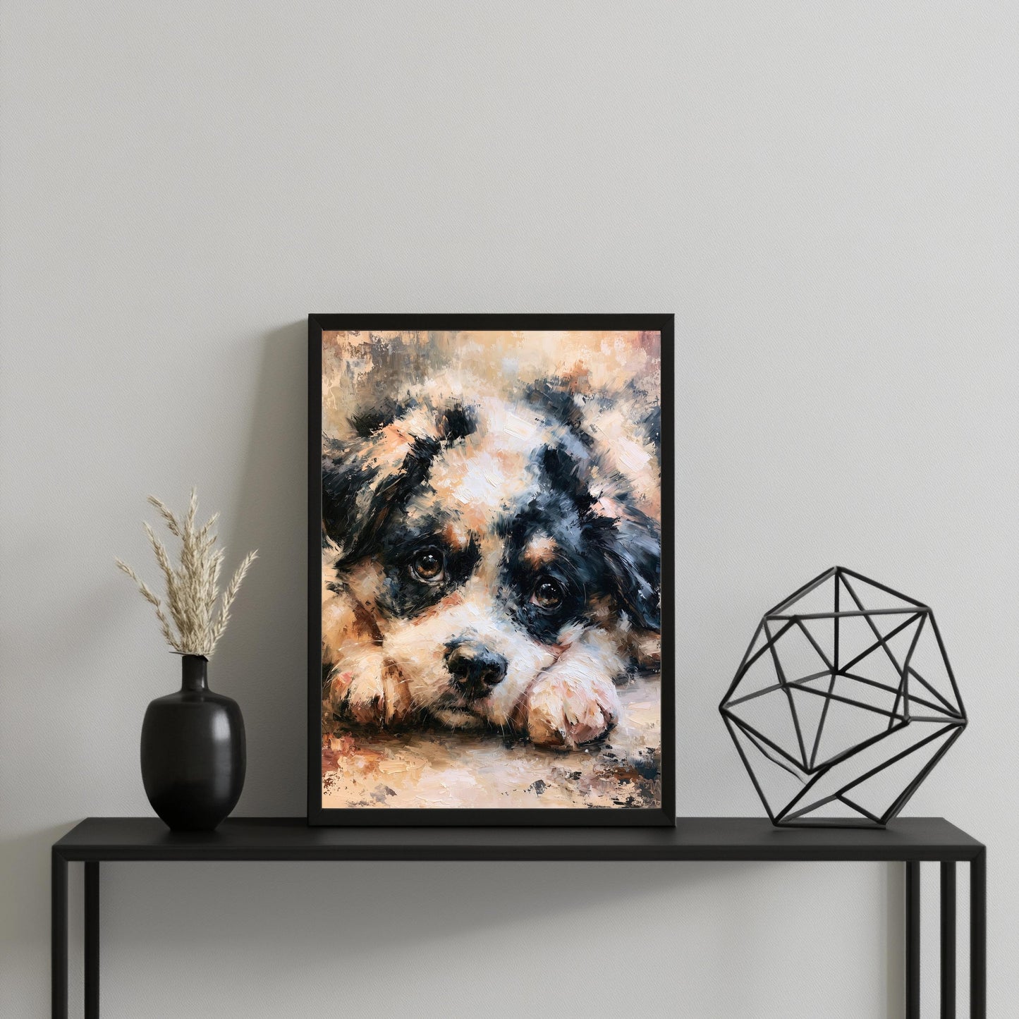 Schläfriger Welpe Poster Neutral Wandkunst