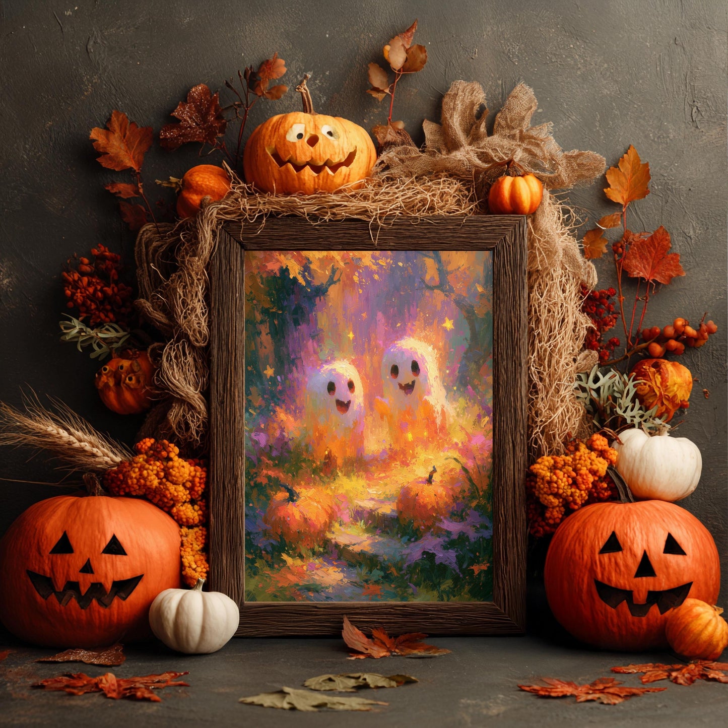 Geister Poster Set Halloween Wandkunst
