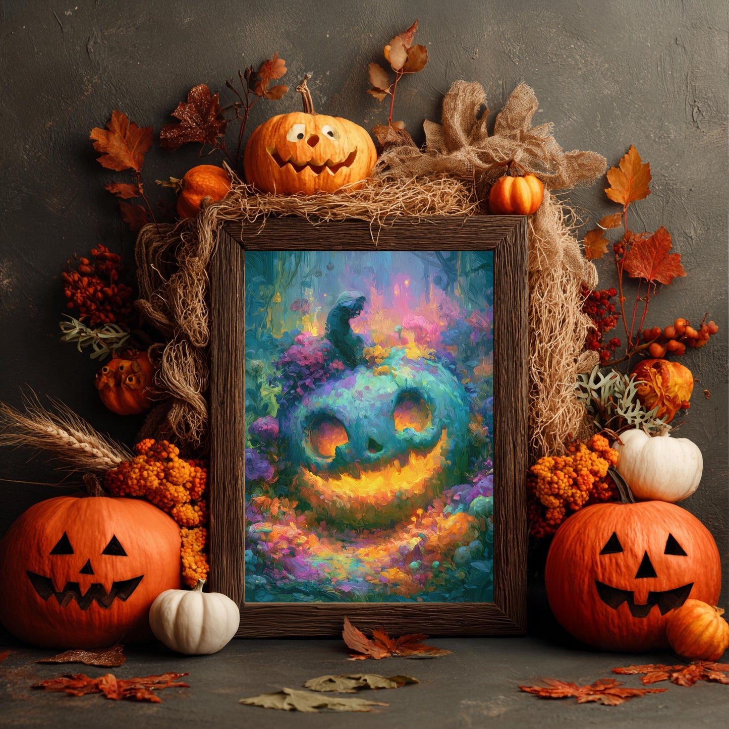Kürbis Poster Set Halloween Wandkunst