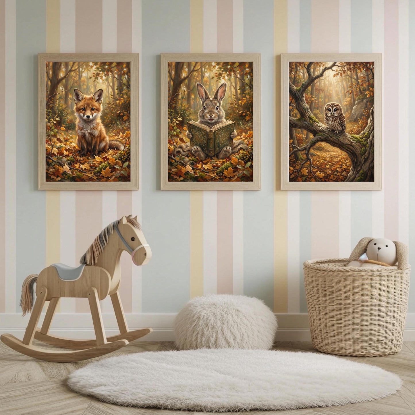 Waldtiere Kinderzimmer Poster Set Fuchs