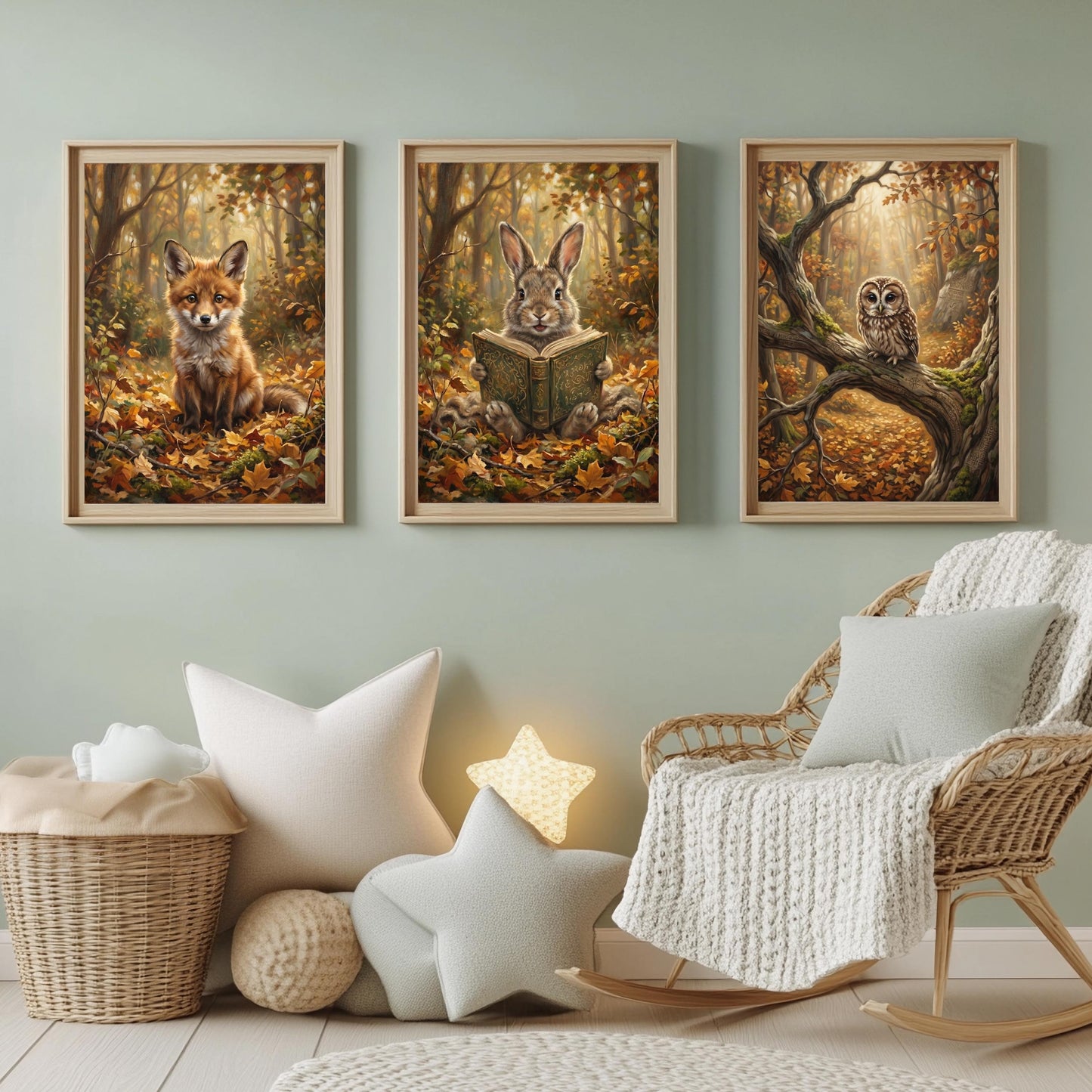 Waldtiere Kinderzimmer Poster Set Fuchs