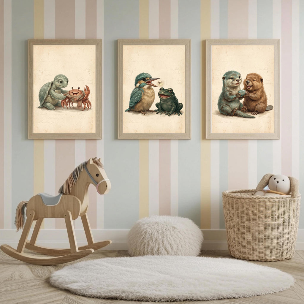3er Tierfreunde Poster Set – Produktansicht 3
