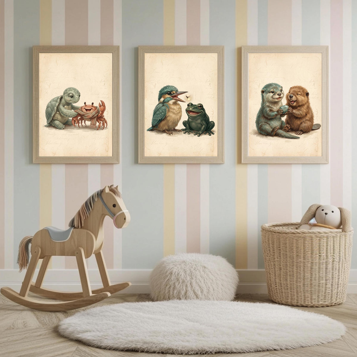 3er Tierfreunde Poster Set – Produktansicht 3