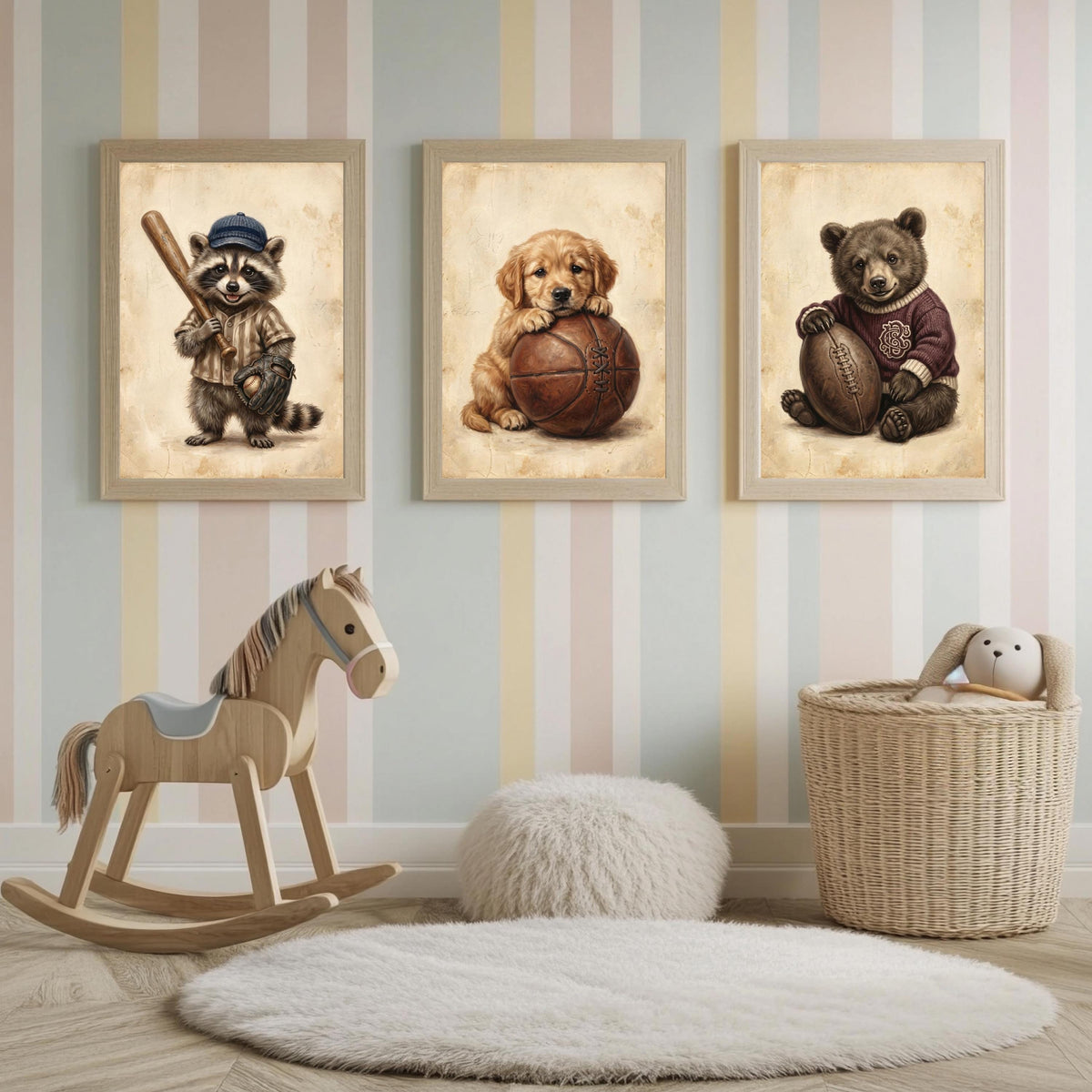 Sport Tiere 3er Poster Set – Produktansicht 5