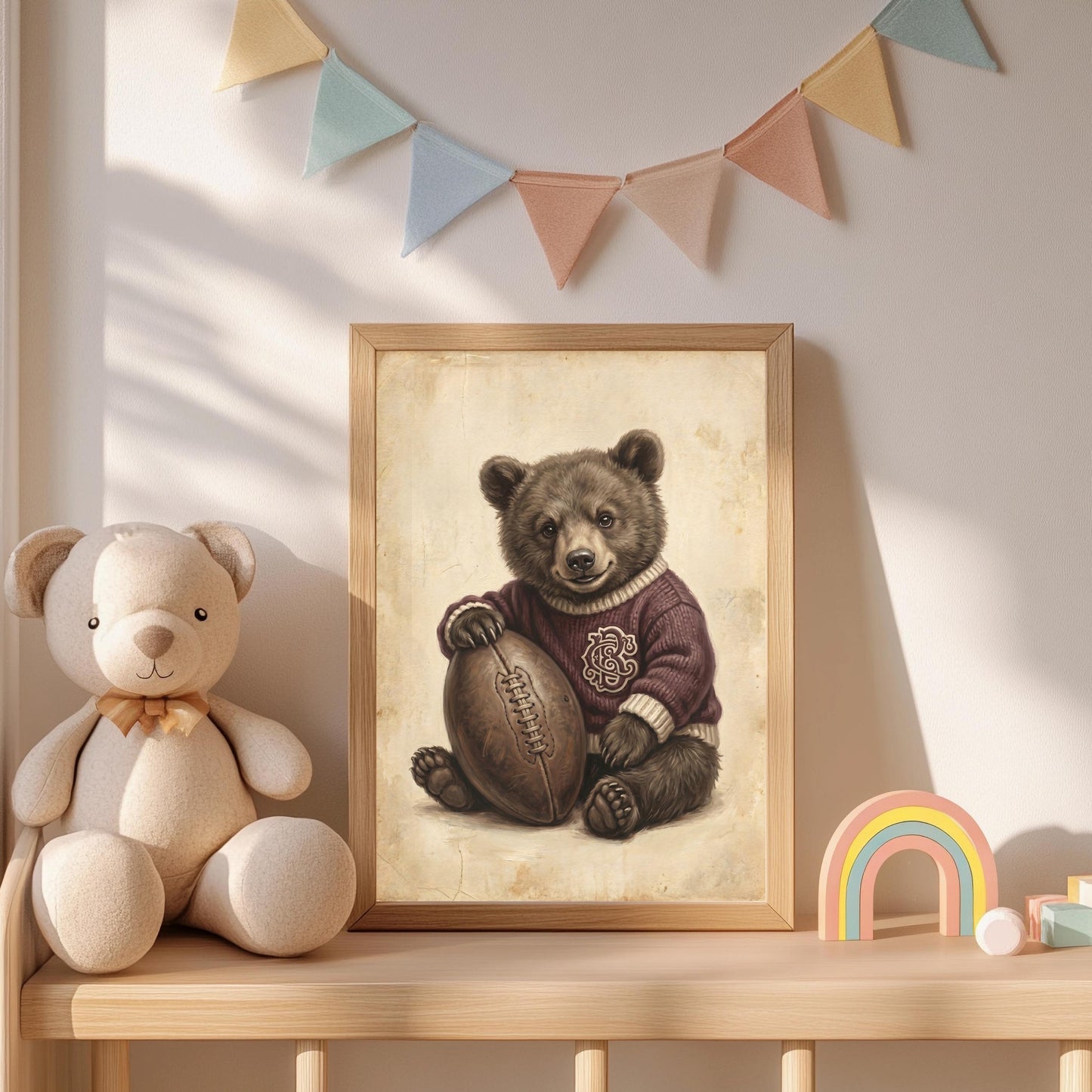 Sport Tiere Poster Set Kinderzimmer 3er
