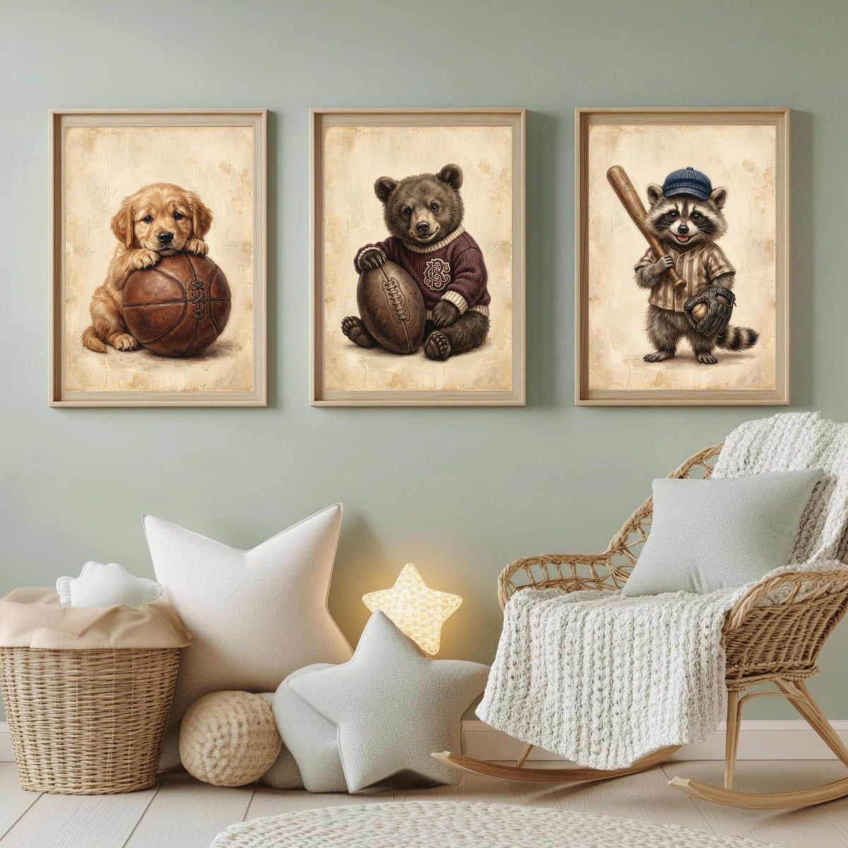 Sport Tiere 3er Poster Set – Produktansicht 3