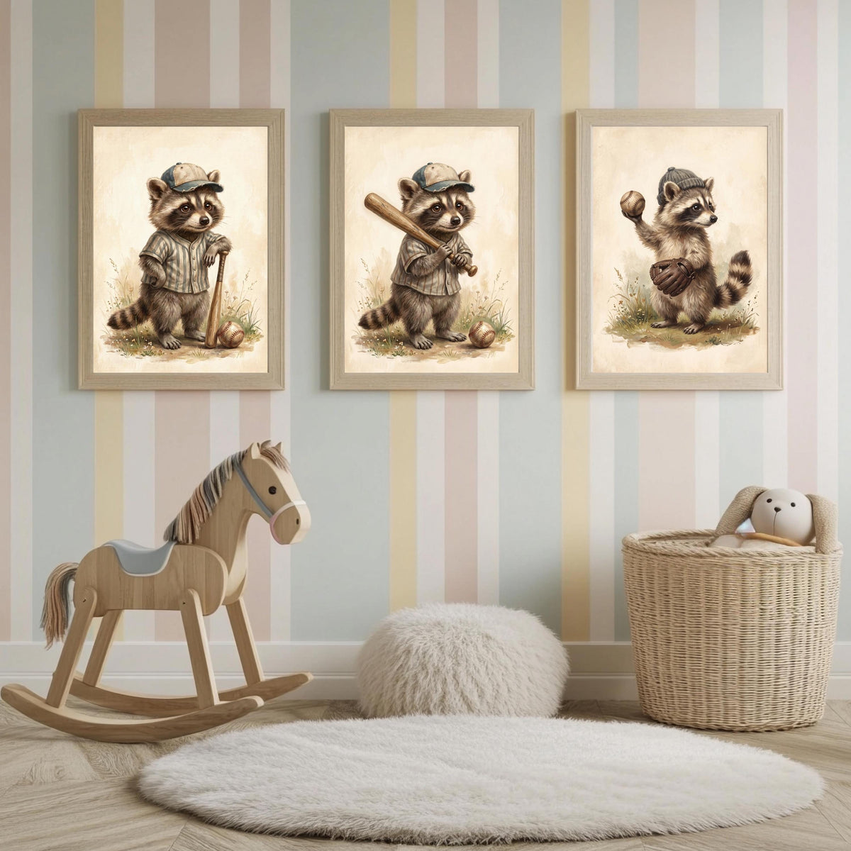 Waschbär Baseball Poster Set – Produktansicht 4