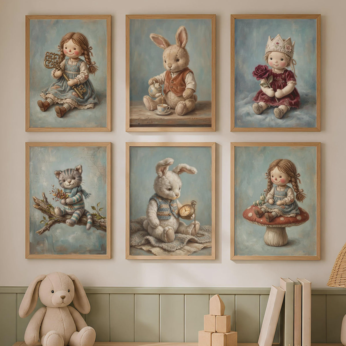 Märchen Puppen 6er Poster Set – Produktansicht 1