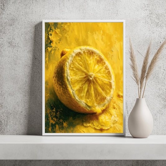 Zitrone Poster Küche Ölgemälde Wandkunst
