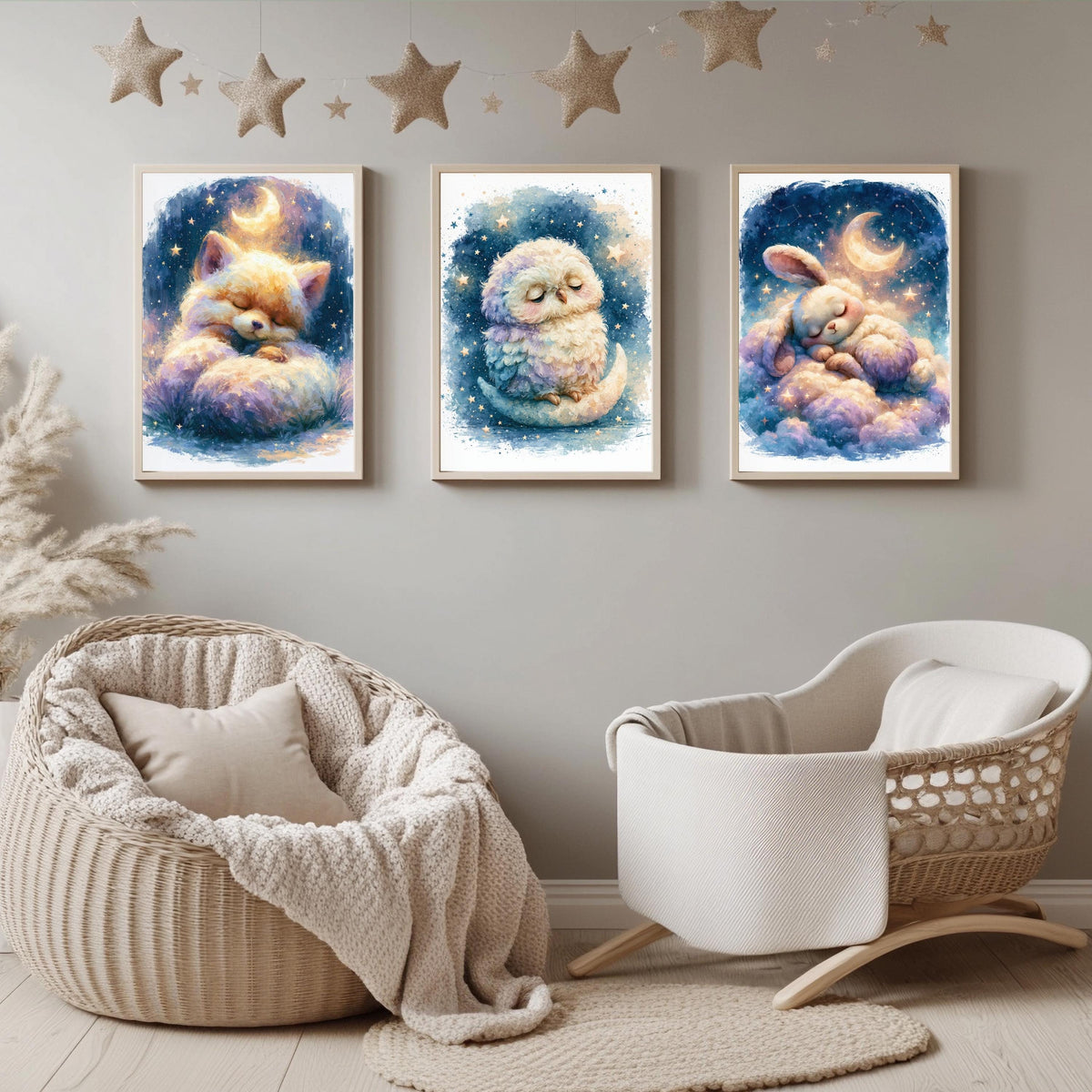 Schlafende Tierbabys Poster Set – Produktansicht 1
