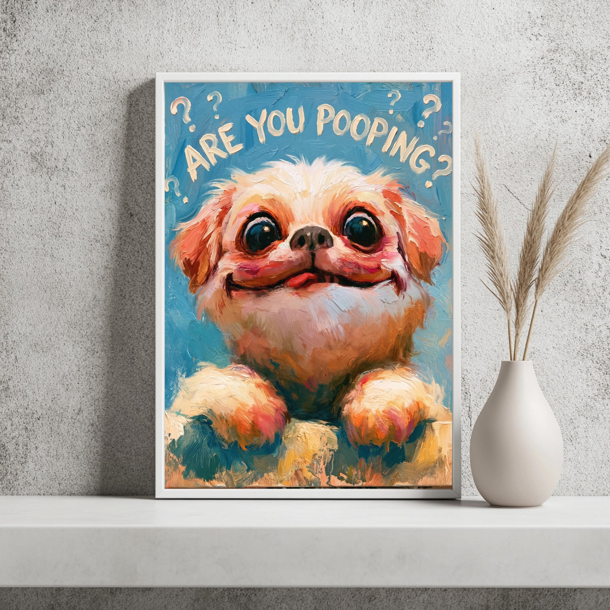 Hunde-Porträt fürs Badezimmer Poster – Produktansicht 2